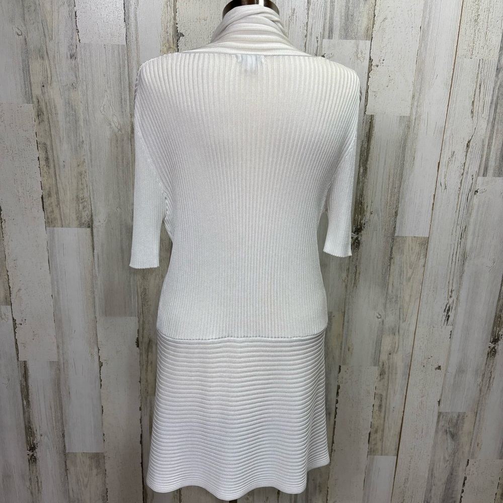 Caché Ivory Ribbed Open Front Cardigan‎ - Picture 5 of 9